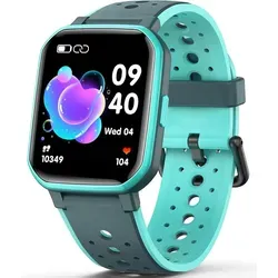 JOYELE Kinder-Smartwatch mit Fitness-Tracker, 19 Sportmodi, Herzfrequenz- & Schlafmonitor, IP68 Wasserdicht, Benachrichtigungen - Grün