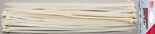 BGS 80881 | Kabelbinder-Sortiment| 20-tlg. | weiß | 8,0 x 600 mm | Set | Nylon