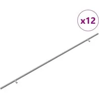 vidaXL Edelstahl Schrankgriff Set 12 Stück 900 mm Silber - Elegante Schrankgriffe aus robustem Edelstahl für drinnen und draußen. Langlebig, pflegeleicht und mit polierter Oberfläche für einen modernen Look – ideal für jede Möbelumgebung.
