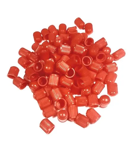 Felgenfactory 20x Stück Kunststoff Kappen Rot Ventilkappen für Auto PKW Motorrad LKW