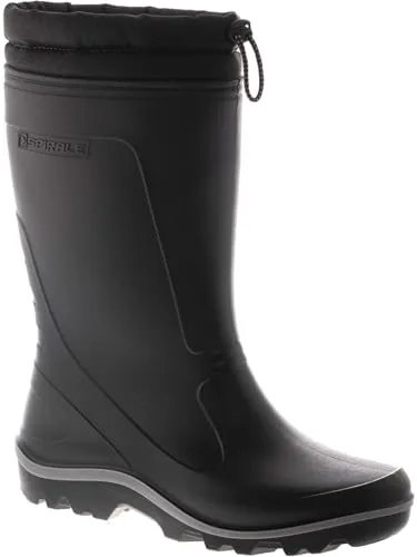 Spirale Unisex Stratos Gummistiefel, Schwarz, 42 EU - Robuste Gummistiefel für Damen und Herren, ideal für Industrie & Handwerk, rutschfeste Sohle für sicheren Halt bei jedem Wetter.