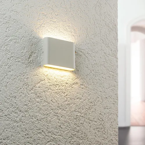 Wandleuchte Slide 5W UP and DOWN 3000K IP54 - stilvolle Außenbeleuchtung - LED Wandleuchte mit Lichtabgabe nach oben und unten, ideal für den Außenbereich, sorgt für eine warmweiße Atmosphäre und ist wetterfest (IP54)