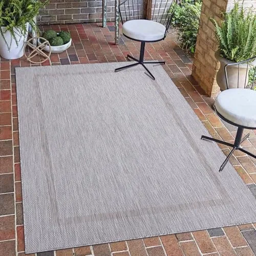 Carpetsale24 Wetterfester In- & Outdoor Teppich 160x230 cm - Pflegeleicht und Ideal für Balkon & Garten - Teppich in Sisal Optik, UV-beständig und wasserfest. Perfekt für Balkon, Garten oder Küche – leicht zu reinigen und pflegeleicht.