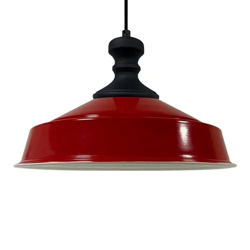 bamyum Asletl-Knob Hängelampe Ø40 cm - Industrial Vintage - Hängelampe für Küche und Esszimmer, aus hochwertigem Metall mit verstellbarem Kabel für individuelle Höhenanpassung und modernen, industriellen Stil.