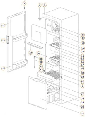 Türverriegelung komplett von Thetford