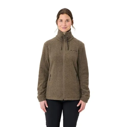 VAUDE Wo Skomer Winter Fleece Jacket 120 oat 42 - Funktionsjacken, leichte und atmungsaktive Fleecejacke mit hohem Kragen, ideal als wärmende Schicht und aus nachhaltigen Materialien gefertigt.