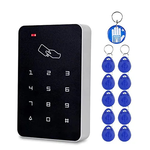 OBO HANDS T22 RFID Zutrittskontrollkartenleser mit digitaler Tastatur, 10 EM4100 Tags, 1000 Benutzer, PVC, 12V, für sichere Umgebungen