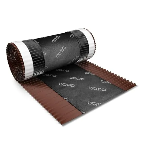 DQ-PP FIRSTBAND | Länge 5m | vRoll | Breite 320mm | Braun RAL 8017 |Aluminium PP Vlies | Selbstklebend | Dach Dachfirst Firstrolle First Rollfirst Band | Grat Gratrolle Gratband Firstabdeckung