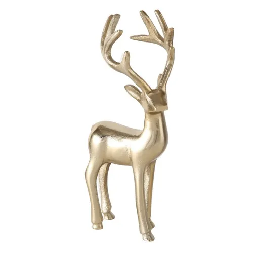 BOLTZE Weihnachtsfigur Thielo - Dekofigur Thielo in edlem Aluminium gold, ca. 25 cm hoch – perfekt für festliche Dekoration und stimmungsvolle Weihnachten.