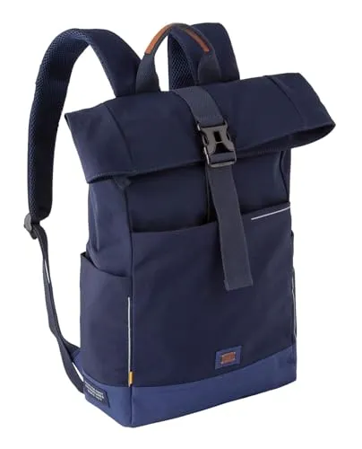 camel active City Herren Rucksack Backpack 25 L Blau - Tagesrucksack mit 25 L Volumen, ideal für den urbanen Alltag - ausgestattet mit Laptopfach und reflektierenden Details für Sicherheit und Stil.