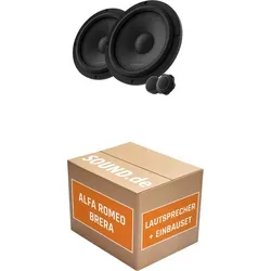Harman Kardon FLOW 601CFS Einbaupaket für Alfa Romeo Brera - Komplettset mit 2x Tief-Mitteltönern (360W MAX) für den einfachen Austausch in Ihrem Alfa Romeo Brera (2005-2010). Inklusive Adapterringen und Stecker für eine problemlose Installation.
