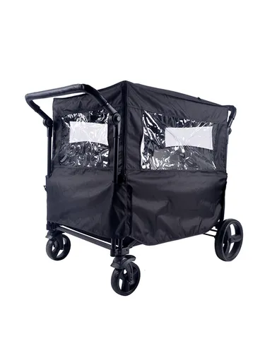 Lustiger Regenschutz mit Fenstern