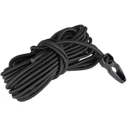12m Expanderseil mit Verschlussclip - Schwarz