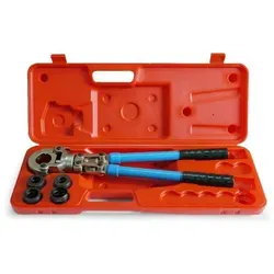 Boni-Shop Presszange mit TH-Presskontur - Hochwertige Presszange für schnelle und sichere Rohrverbindungen. Inklusive 4 Pressbacken für verschiedene Größen. Ideal für Heimwerker und Profis, bietet zuverlässige Qualität für Ihr Projekt.