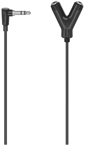 Hama Audio-Adapter - Klinkenstecker 3,5 mm zu 2 Stereo-Klinkenbuchsen, energieeffizient und ideal für hochwertige Klangübertragung