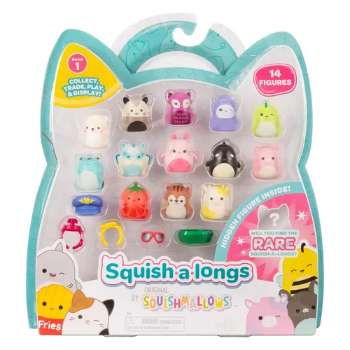 Squish-a-longs by Original Squishmallows 14 Pack - 1-Inch Mini-Squish with 4 Acc