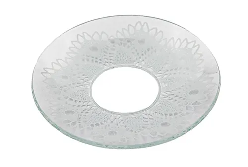 Glas-Kerzenmanschette Spitzen (Bobeche - Tropfenfänger) für Kerzen bis Ø 25 mm