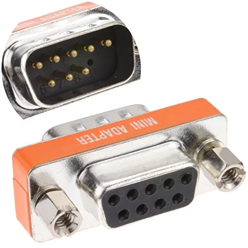 Polig Seriell Null Modem Adapter RS232 Männlich Stecker Zum Weiblich Buchse Konverter 9