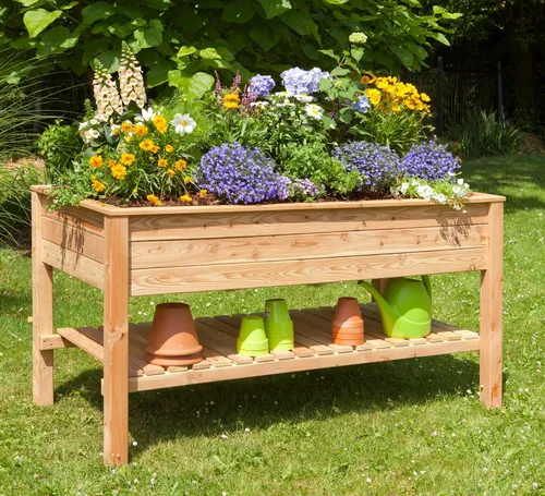 KONIFERA Hochbeet 170x85x90 cm - Lärche naturbelassen - Hochbeet aus Lärche mit 650 l Fassungsvermögen, perfekt für Gartenliebhaber, die ihre Pflanzen bequem pflegen möchten.