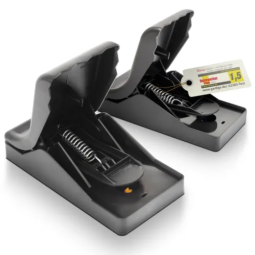Rattenfalle Schlagfalle Gardigo® 2er Set Köderfalle Mausefalle Nagerabwehr