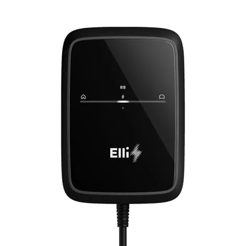 Elli Charger 2 Connect 139915003C Wallbox - 11 kW mit 7,5m Kabel - Wallbox für Elektro- und Hybridautos mit 11 kW Ladeleistung, integrierter App-Steuerung und Energiezähler für effizientes Laden.