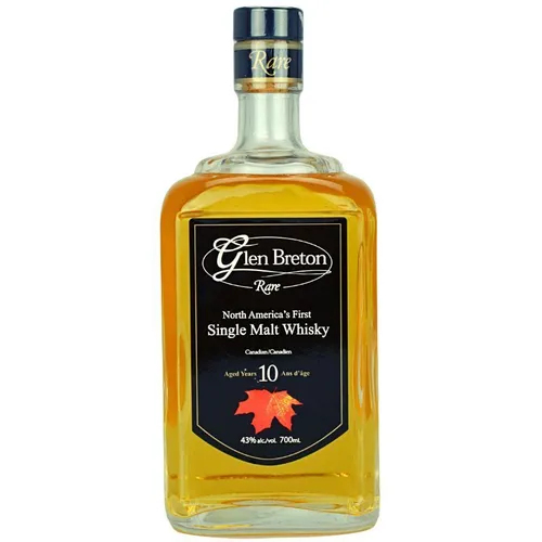Glen Breton Rare 10 Years Old Whisky - Kanadas erster Single Malt Whisky in edler Geschenkverpackung – perfekt zum Verschenken oder für Genießer. Erleben Sie Aromen von Schokolade, Honig und Obst!