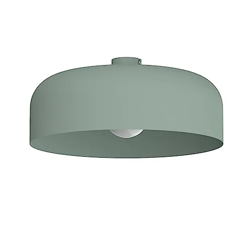 L+ Deckenleuchte LED, aus Metall, zylindrische Form, moderner Küchen-Kronleuchter, Durchmesser 40cm, Farbe grün