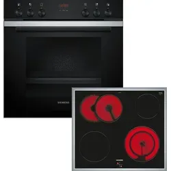 Siemens EQ211KC01B Ed EB-Herdset mit Elektro-Kochfeld