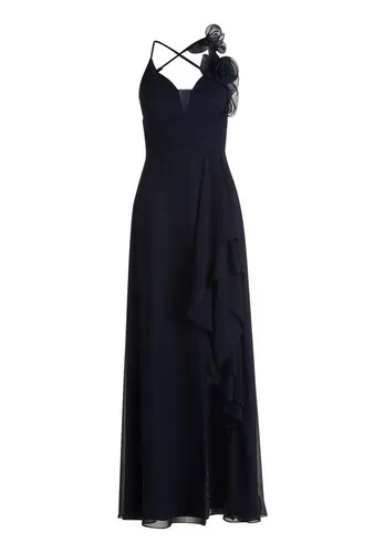 Vera Mont Damen Abendkleid - Elegantes Abendkleid von Vera Mont mit herzförmigem Ausschnitt und voluminösen Volantdetails. Ideal für festliche Anlässe, bietet es Bewegungsfreiheit und einen praktischen Reißverschluss für einfaches An- und Ausziehen.