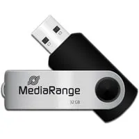 Flexi-Drive 32 GB, USB-Stick schwarz/silber, USB-A 2.0