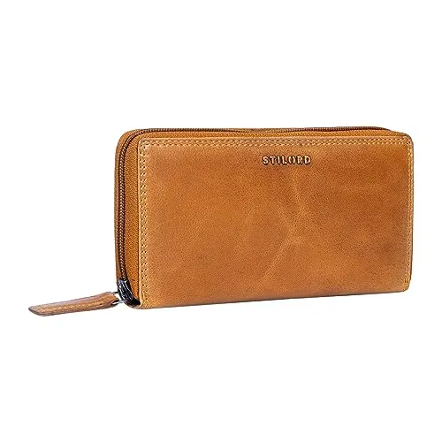 STILORD 'Frida' Damen Portemonnaie mit RFID Schutz - Damen-Geldbörsen mit echtem Leder und RFID Schutz, ideal für den Alltag. Leichtgängige Reißverschlüsse und hochwertige Verarbeitung machen 'Frida' zum stilvollen Begleiter.