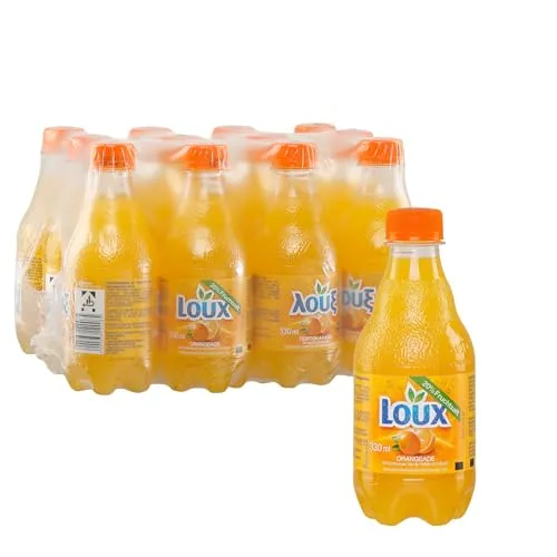Loux Orangenlimonade 12x 0,33l | Limonade aus Griechenland | inkl. 3€ EINWEG Pfand | +20ml Jassas Olivenöl