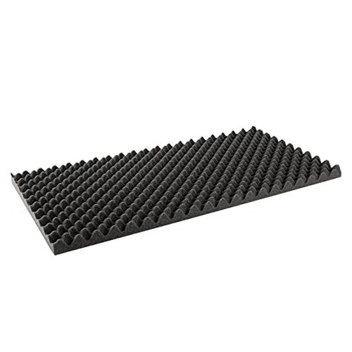 Noppenschaum Anthrazit 40mm 50x100cm - Schallabsorbierender Schaumstoff für Studio Akustikverbesserung - Brandschutznorm DIN 75200 - Nicht Selbstklebend - Music Store