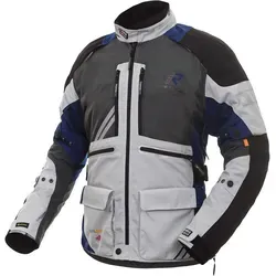 Rukka Offlane Motorrad Textiljacke, grau-blau, Größe 46 für Männer - Motorradjacke aus abriebfestem Cordura® 500D mit Belüftungsöffnungen für optimale Durchlüftung – ideal für stilvolle und sichere Fahrten.