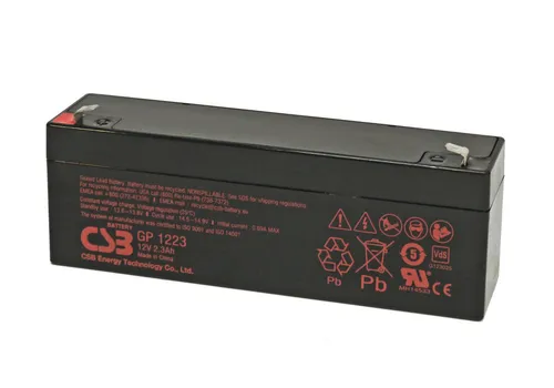 CSB CSB-GP1223 12 Volt 2,3 Ah AGM Akku - Zuverlässiger AGM Akku mit 2300 mAh Kapazität für vielseitige Anwendungen. Ideal für den Einsatz in Geräten, die eine stabile Energiequelle benötigen.