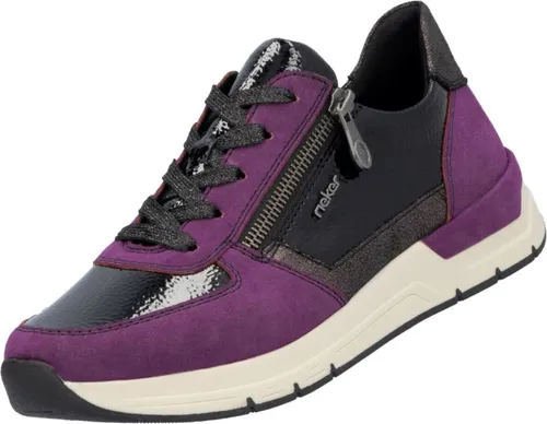 Rieker 58902-30 Damen Low Sneaker - Halbschuhe für modebewusste Frauen, mit bequemem Reißverschluss und herausnehmbarer Polsterdecksohle für optimalen Tragekomfort.