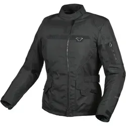 Macna Evora Damen Motorrad Textiljacke, schwarz, Größe XS - Wasserdichte Textiljacke mit abnehmbarem Thermofutter und reflektierenden Details für erhöhte Sichtbarkeit. Ideal für Fahrten bei jedem Wetter.