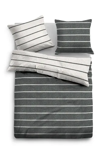 TOM TAILOR Melange Flanell Bettwäsche 135 x 200 cm