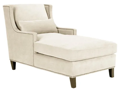 Chaiselongue Liegen Möbel Ottomane Wohnzimmer Design Sofa Beige Stoff Liege Neu
