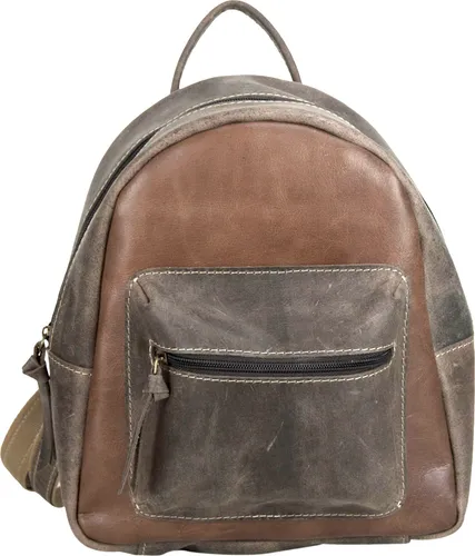 Sunsa Damen Herren Leder Rucksack
