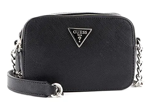Guess Umhängetasche Noelle, Black - Elegante Umhängetasche aus 100% Polyurethan, in schickem unifarbenem Design, ideal für stilvolle Auftritte und perfekte Größe für Essentials.