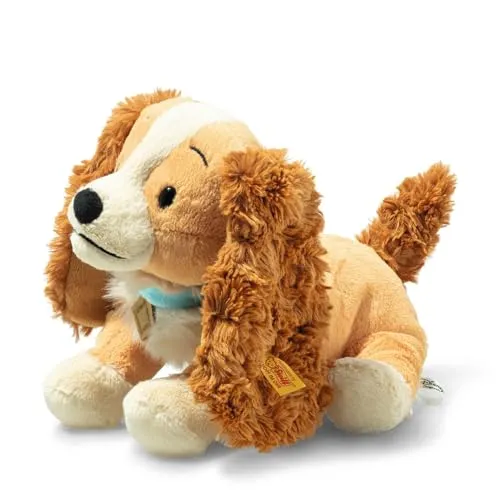 Steiff 024610 Hund Susi 24cm - Bunter Disney Plüschfreund - Stofftier & Teddybär: Soft Cuddly Friends Disney Susi ist der perfekte Kuschelpartner mit langen Ohren zum Greifen Lernen und geprüfter Qualität für unbedenklichen Spielspaß.