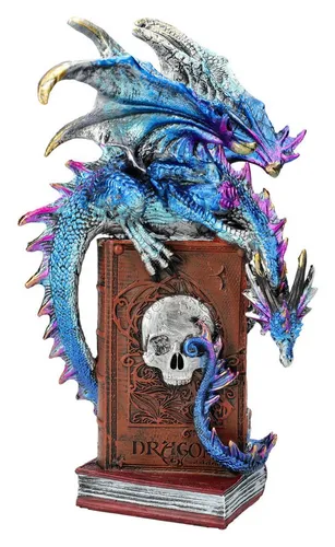 Figuren Shop GmbH Fantasy-Figur Drachen Figur auf Buch - A Tale of Dragons - Fantasy Deko Dekofigur