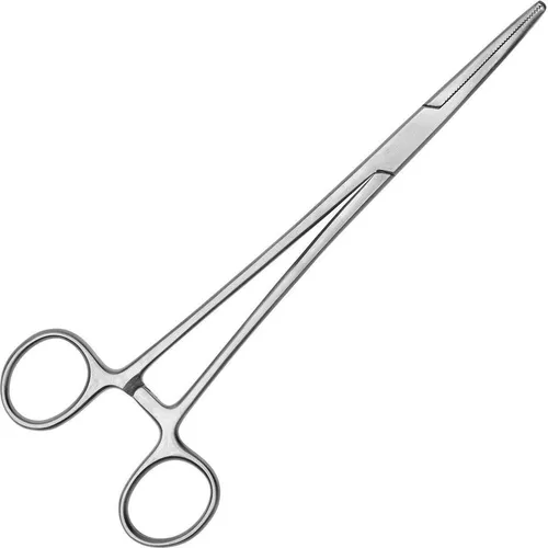 Klemme - gebogen - Länge: 18 cm - rostfreier Edelstahl