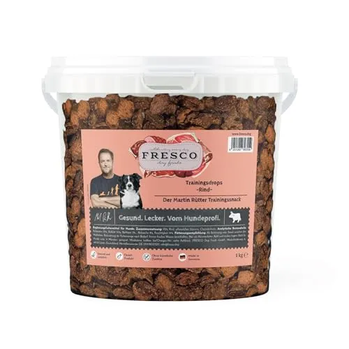 Fresco Martin Rütter Trainingsdrops Rind 1 kg Eimer für Hunde