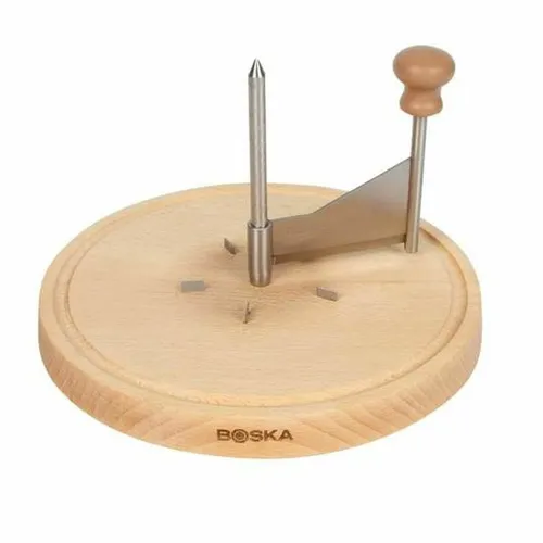 Boska Käsehobel Amigo - Ideal für Käseliebhaber - Küchenutensilien, hochwertiger Käsehobel aus Edelstahl und Holz für müheloses Hobeln von Käse, rustikales Design, handlich und langlebig.