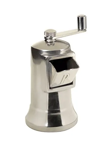 Louis Tellier N4153 Edelstahl-Pfeffermühle, Silber, Klein - Küchenhelfer mit elegantem Design, ideal für präzises Würzen und eine stilvolle Tischpräsentation.