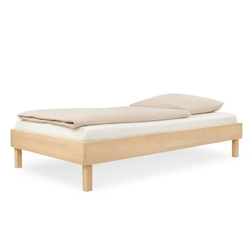 Ehrenkind® Jugendbett Plano 120x200 cm aus Buche, flexibles modulares Holzbett - VIELFÄLTIG NUTZBAR – Das Jugendbett kann als Bodenbett oder in Standardhöhe verwendet werden. KOMFORTABLE LIEGEFLÄCHE – 120x200 cm bieten ausreichend Platz für erholsamen Schlaf. ERWEITERBAR – Mit weiteren Betten der Plano-Serie kombinierbar für mehr Flexibilität.