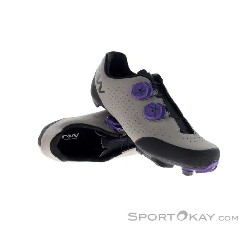Northwave Rebel 3 Mountainbikeschuhe - sand/dark purple - 43 - Fahrradschuhe mit XC 12 Carbon-Sohle für maximale Steifigkeit (Index 12.0) und optimale Kraftübertragung. Der doppelte SLW3-Drehverschluss ermöglicht präzise Anpassung und hohen Tragekomfort.