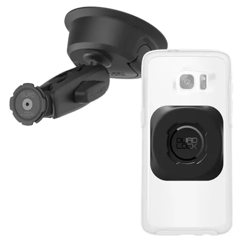 QUAD LOCK Hochbelastbare Saugnapf-Handyhalterung für Windschutzscheibe/Armaturenbrett mit Universal-MAG-Adapter